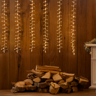 Tenda 460xH80cm 24 Stringhe ø6cm SFL StarFall Light Steady + Chasing 1152 LED BIANCO CALDO - Lotti Importex