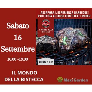 Corso BBQ Weber "Il mondo della bistecca" Sabato 16/09/2023 - Durata 3 ore