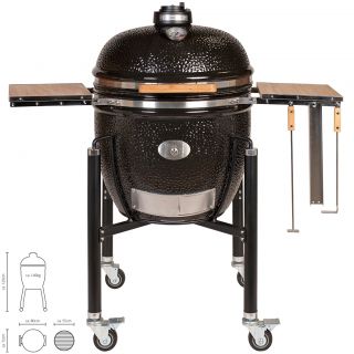 Barbecue Monolith LeChef Pro-Series 1.0 Nero con Carrello