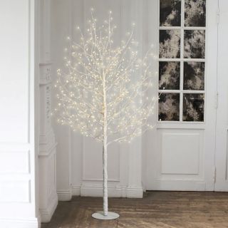 Albero Ramo LECCIO Bianco H150cm 640 MicroLED BIANCO CALDO ø1,5mm - Lotti Importex