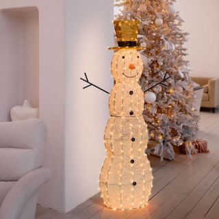 Pupazzo di Neve 3D h150cm LHC 320 LED TRADITIONAL 5 mm - Lotti Importex