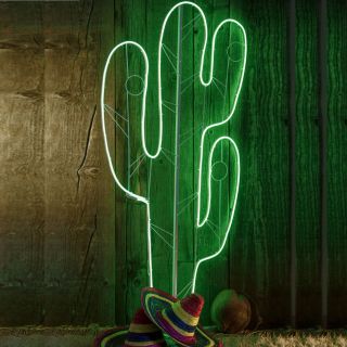 Cactus Verde Neon 672 Led H 165 cm - Lotti Importex