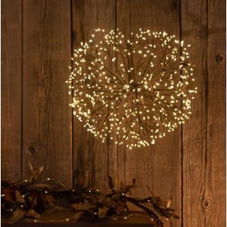 Sfera Ricco RICH MARRONE d40cm 576MicroLed BIANCO CALDO - Lotti Importex
