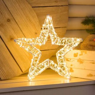 Stella 3D d35cm HDM 800MicroLed FLASHLED BIANCO CALDO e BIANCO - Lotti Importex