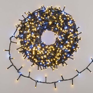 Catena Nastro MiniCluster ø6cm SFL StarFall Light Steady + Chasing 1660 LED BIANCO CALDO e BIANCO 30mt - Lotti Importex