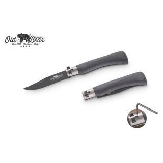 COLTELLO OLD BEAR manico MULTISTRATO BLACK 21 cm MIS - L