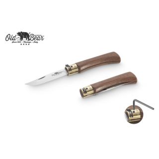 COLTELLO OLD BEAR manico NOCE LAMA ACC.INOX 19 cm MIS - M