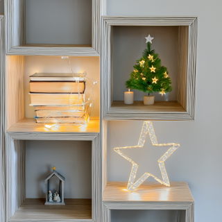 Stella WSH 3D edge ø30cm 220 MicroLED BIANCO CALDO ø1,5mm - Lotti Importex