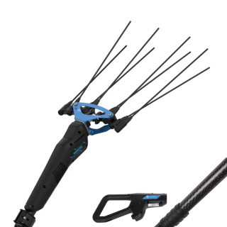 Abbacchiatore Elettrico a Batteria MASTER PLUG-IN "new"- Asta in CARBONIO e ALLUMINIO da 150-220 cm completo Batteria 5Ah e Caricabatteria- Campagnola