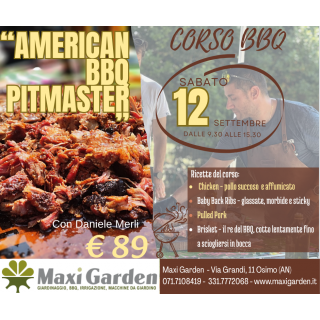 Corso Bbq Sabato 12 Settembre dalle 9:30 alle 15:30 "AMERICAN BBQ PITMASTER"
