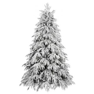 Albero Natale CRYSTAL cm 210 PE+PVC Floccato T1390 D147 - Flora