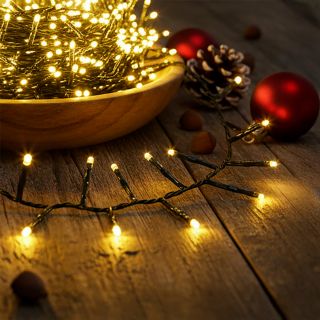 Catena Festone MiniCluster Plus FNTL 20m 1000 MiniLED BIANCO CALDO - Lotti Importex