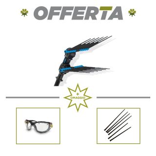 Abbacchiatore Elettrico a Batteria  Alice Premium 58 - Asta in CARBONIO Fissa da 200 cm - Campagnola