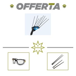 Abbacchiatore Elettrico a Batteria  ICARUS V1 ECO PLUG IN - Asta in Alluminio Telescopica da 185 - 270 cm con Cavo 13 mt- Campagnola