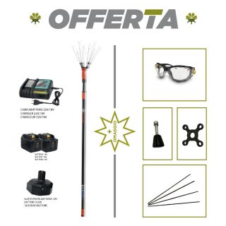 Abbacchiatore Elettrico a Batteria  V34 0111 + KIT 0003 (Adattatore x Batteria + 2 Batterie + CaricaBatteria - JOLLY ITALIA