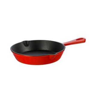 Padella con manico in ghisa smaltata rossa 25 cm