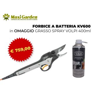 Forbice a Batteria KV600 + Grasso Spray OMAGGIO - Volpi Originale
