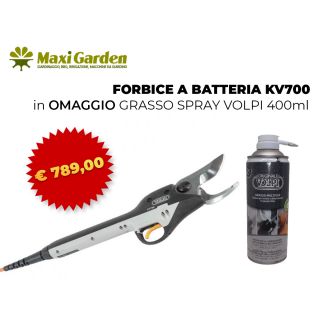 Forbice a Batteria KV700 + Grasso Spray OMAGGIO - Volpi Original