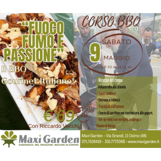 Corso Bbq Sabato 9 Maggio 2026 dalle 9:30 alle 12:30 "FUOCO, FUMO e PASSIONE"
