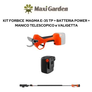 Forbice MAGMA E-35 Completa di Manico Telescopico fino 235 cm e Batteria 2,6Ah - Stocker