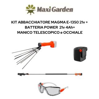 Abbacchiatore Magma completo di Manico e Batteria 4Ah Stocker