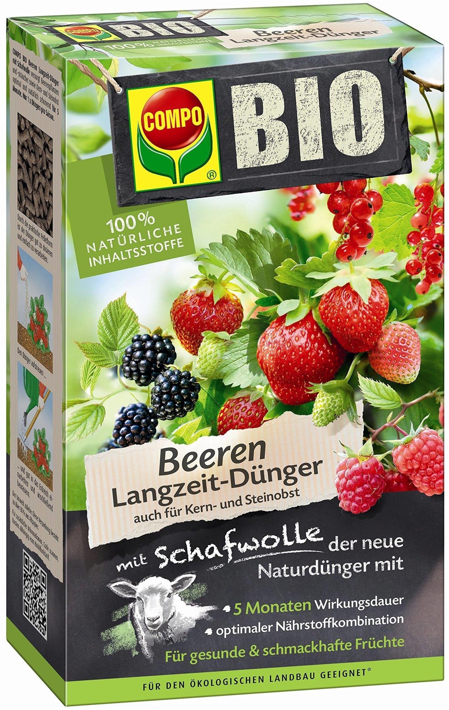 Concime Bio Organico con Lana di Pecora per Piccoli Frutti 750 Gr - Compo